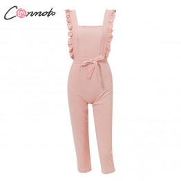 Solid Pink Romper Jumpsuit 