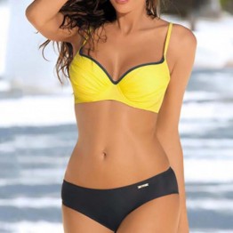 Sexy Push Up Yellow Bikini Set  - Bra & Brief
